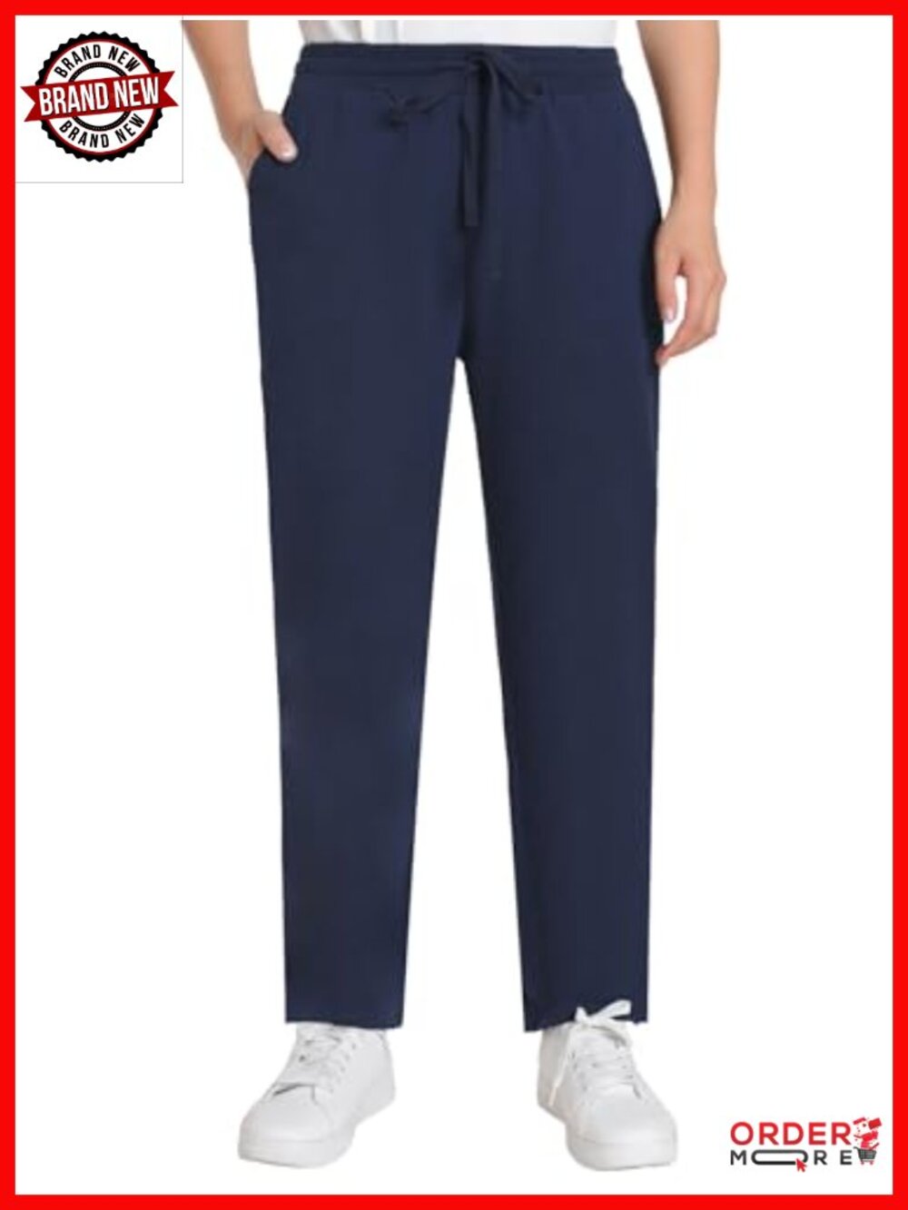 Petite Cotton Sweatpants Straight Leg Drawstring Pockets Casual Lounge